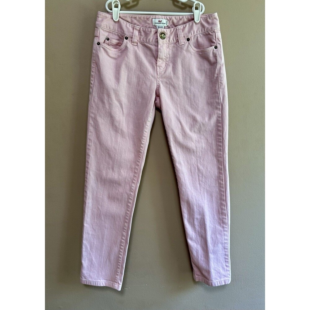 Vineyard Vines Women’s Skinny 5 Pocket Denim Jeans Light Pink Size 4 EUC